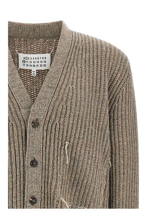 Mud-brown wool cardigan MAISON MARGIELA | S50HP0034M13151805F